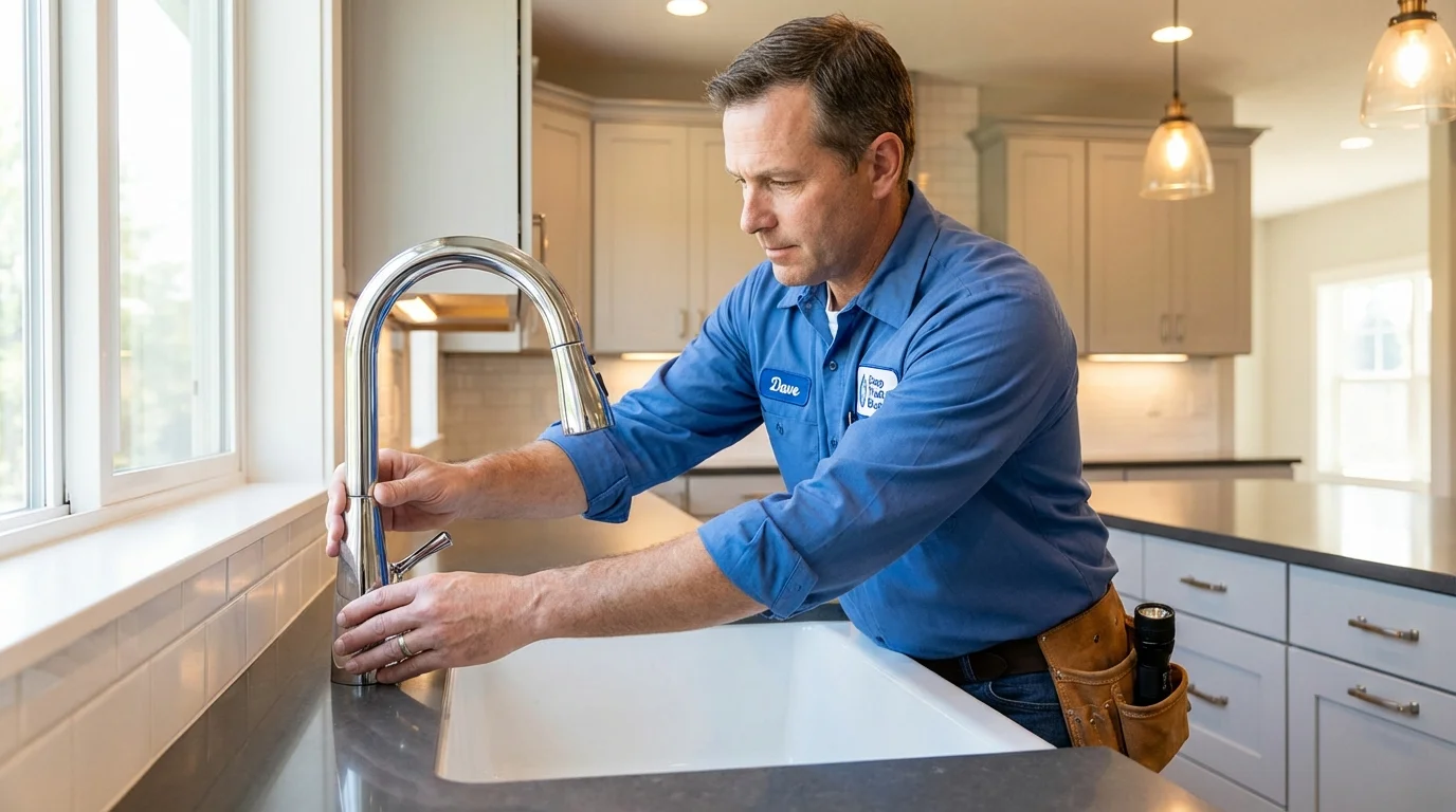 Kitchen faucet installation by Johns Plumbing LLC in El Dorado Springs